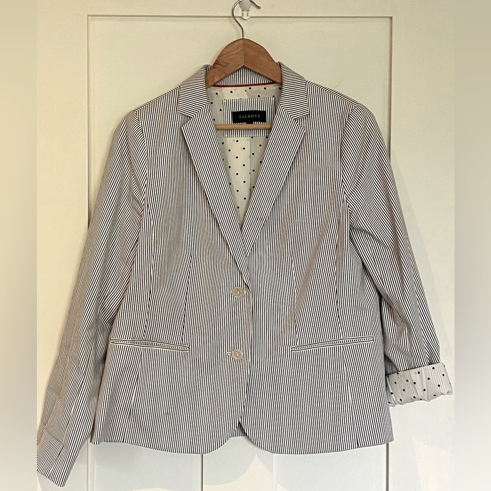 Talbots striped blazer EUC size 10